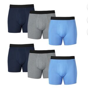 Athletic Works Men's Breathable Mesh Performance Boxer Briefs, 6 Pack 2X